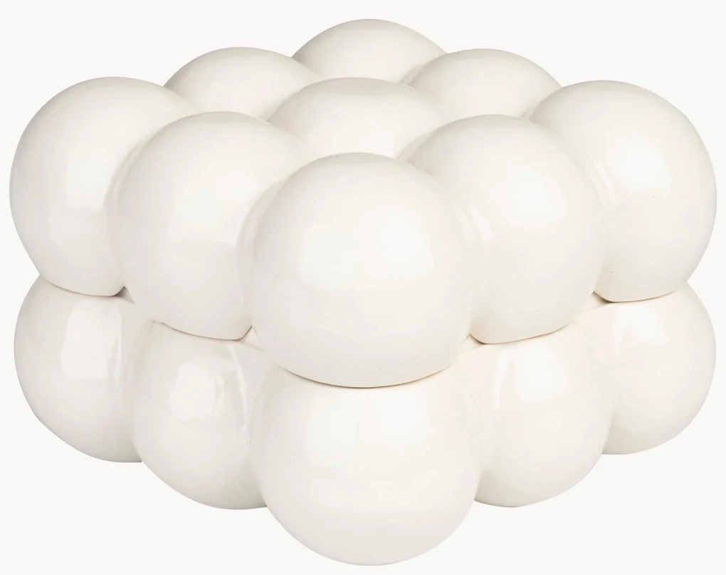 Porcelánová úložná škatuľa Bubble, Š 15 cm