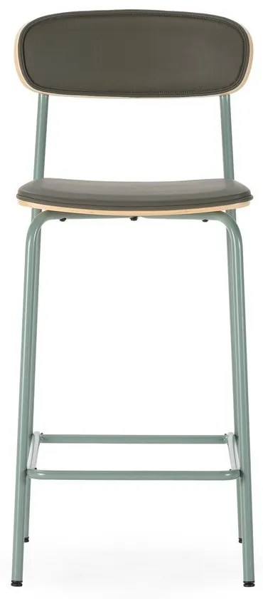 Tmavozelené čalúnené barové stoličky v súprave 2 ks (výška sedadla 65,5 cm) Saula – Marckeric