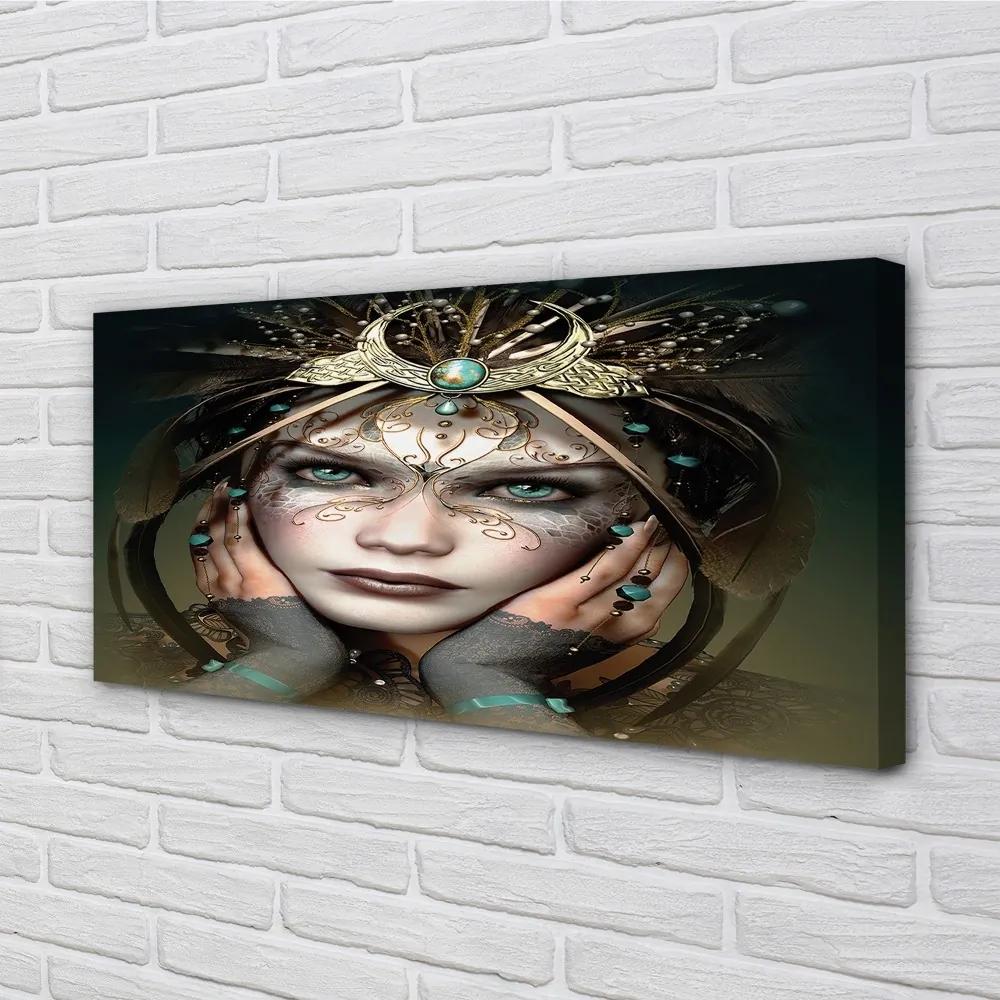 Obraz canvas Ženské modré oči 120x60 cm