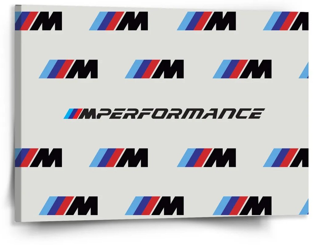 Sablio Obraz MPERFORMANCE biely vzor - 150x110 cm