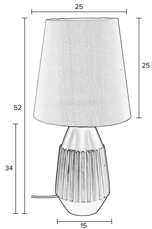 Čierno-béžová stolová lampa Aysa - White Label
