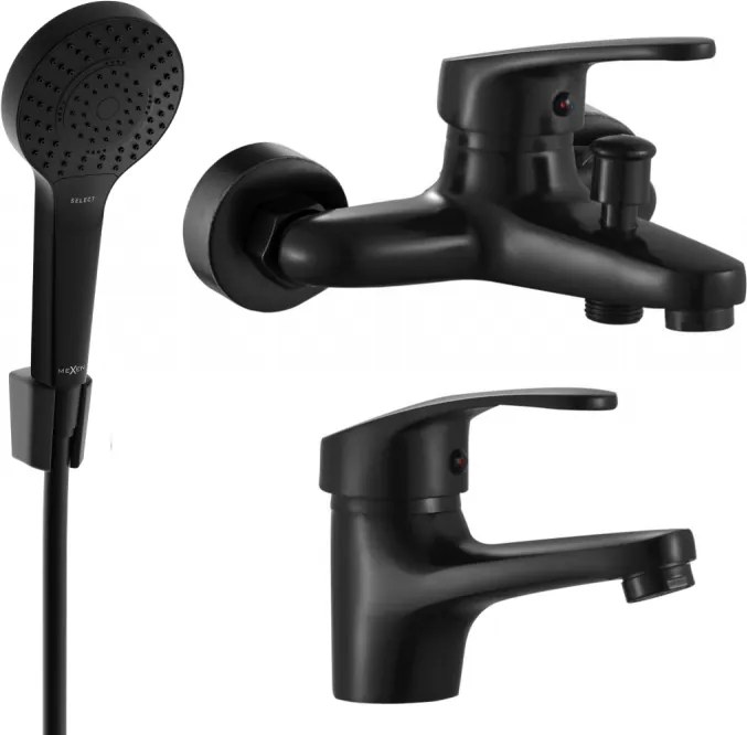 Mexen Erica R05 súprava do vane, čierna - 746403R05-70