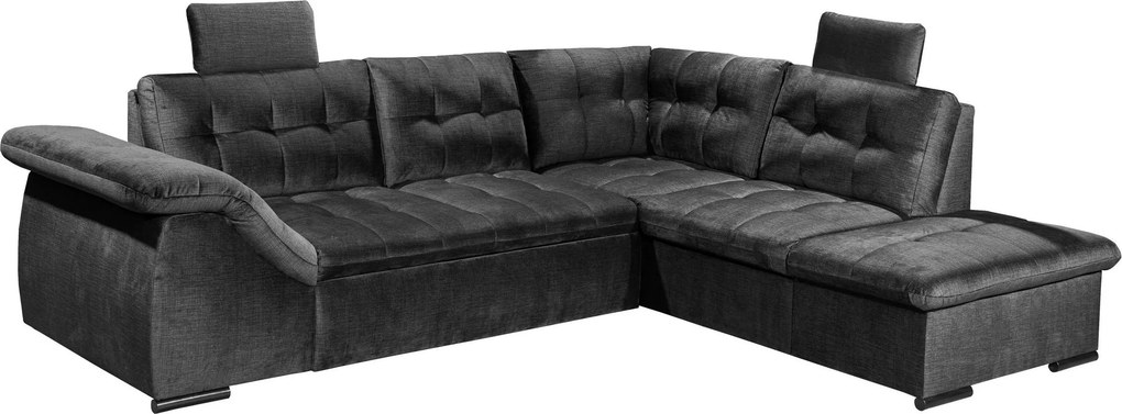 XXXLutz ROHOVÁ SEDAČKA, textil, čierna MID.YOU - Sedačky - 002220045703