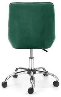 Detská stolička na kolieskach RICO – zamat, zelená