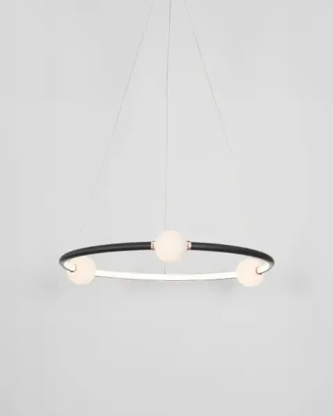 LED luster Celia 64 čierne s diaľkovým ovládaním