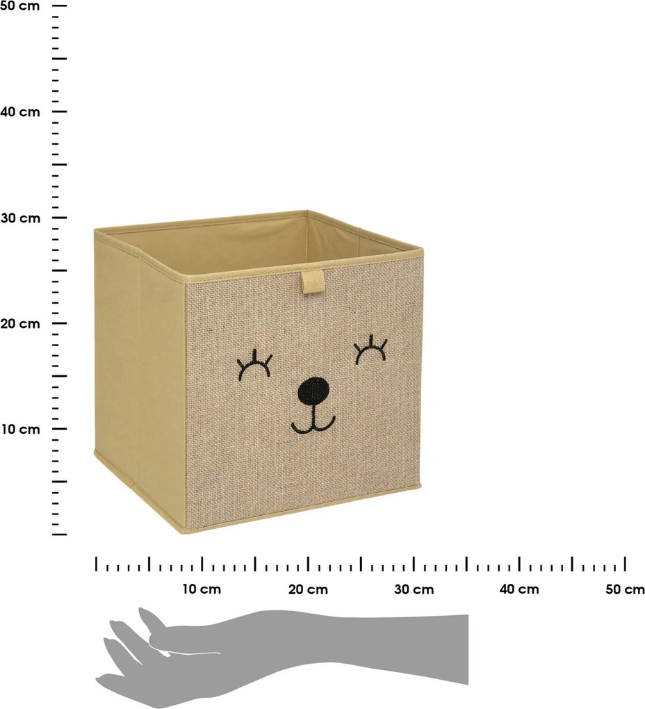 Detský úložný box Zvierací hnedý