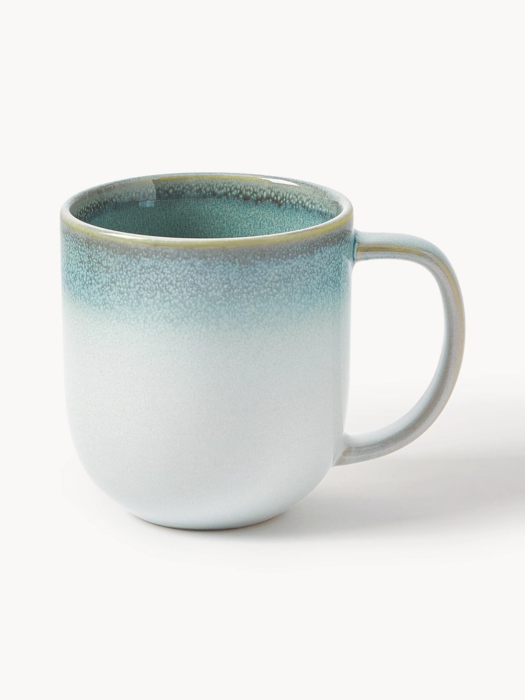 Hrnčeky's reaktívnou glazúrou Havana, 4 ks