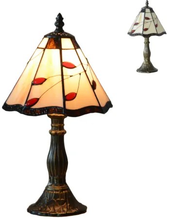 Vitrážová nočná lampa Tiffany Prezent 173 vzor 3 33,5*20 cm