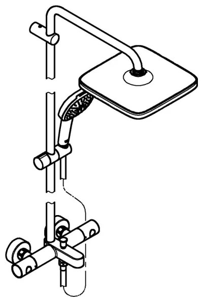 GROHE 269842431 - sprchový systém VITALIO COMFORT 250, 250 × 250 mm, čierny