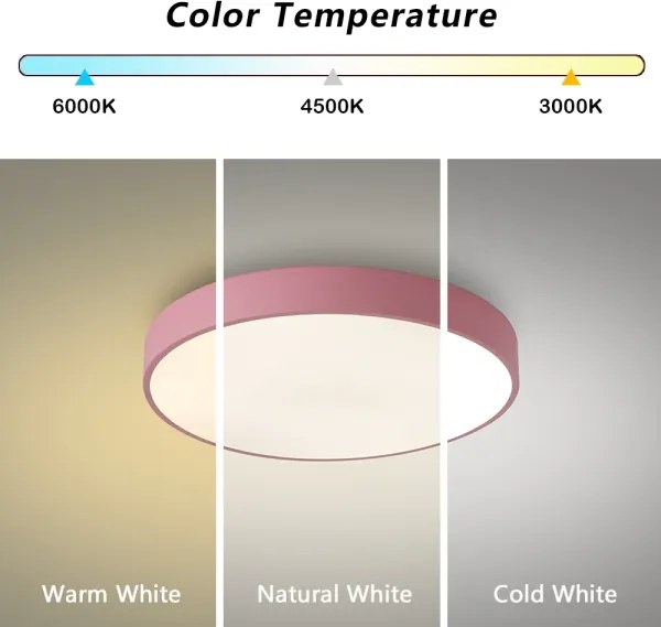 Brilagi - LED stmievateľné stropné svietidlo POOL LED/36W/230V 3000-6000K 30 cm ružové + diaľkové ovládanie