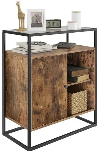 Skrinka so skleneným povrchom VASAGLE LSC12BX