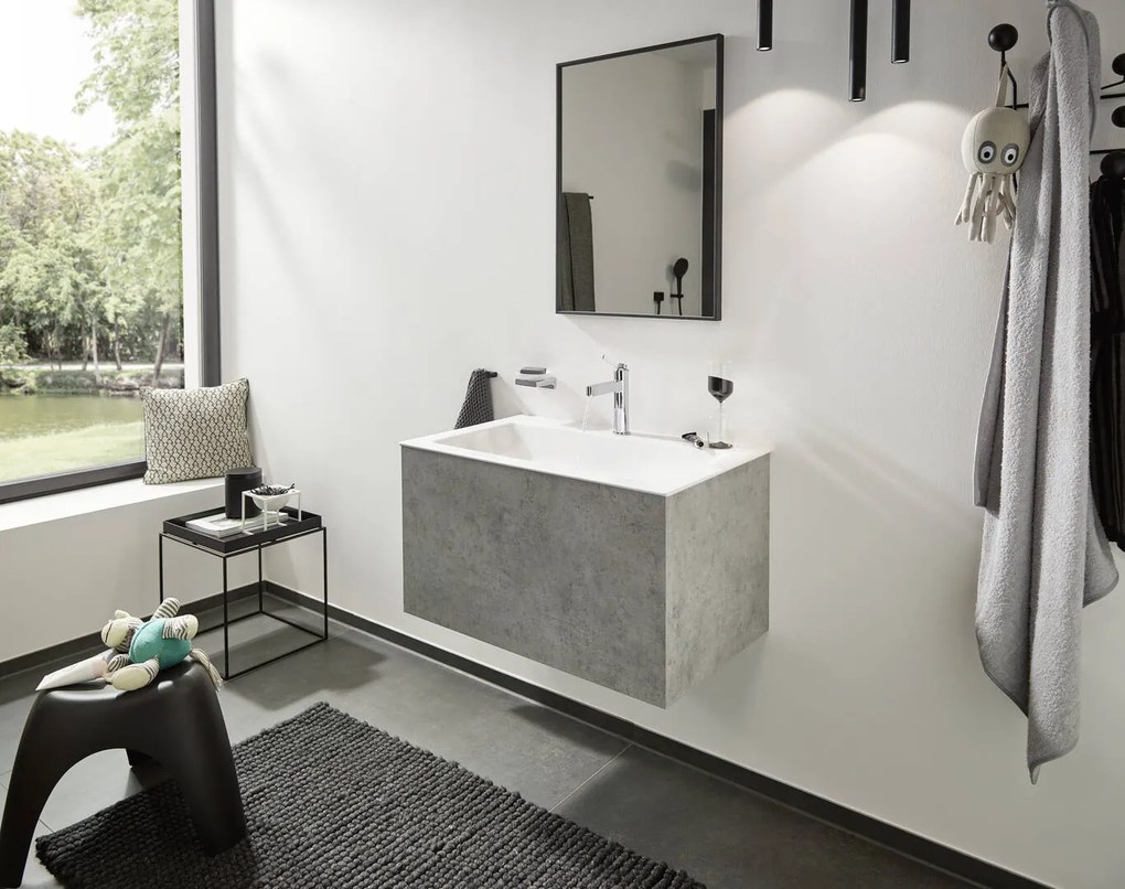 Hansgrohe Finoris, umývadlová batéria 100, s výpustom Push-Open, EcoSmart, chrómová, HAN-76010000