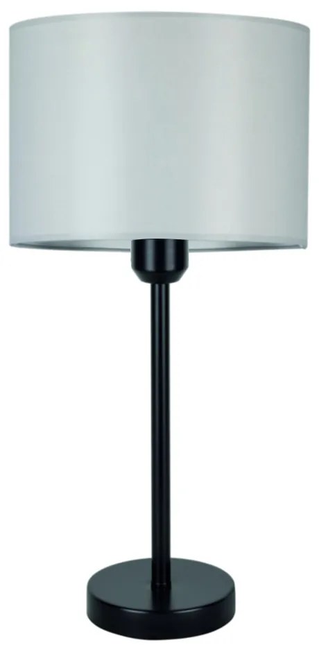 Stolová lampa DOVE, 1xMax.40W, sivé textilné tienidlo, CH