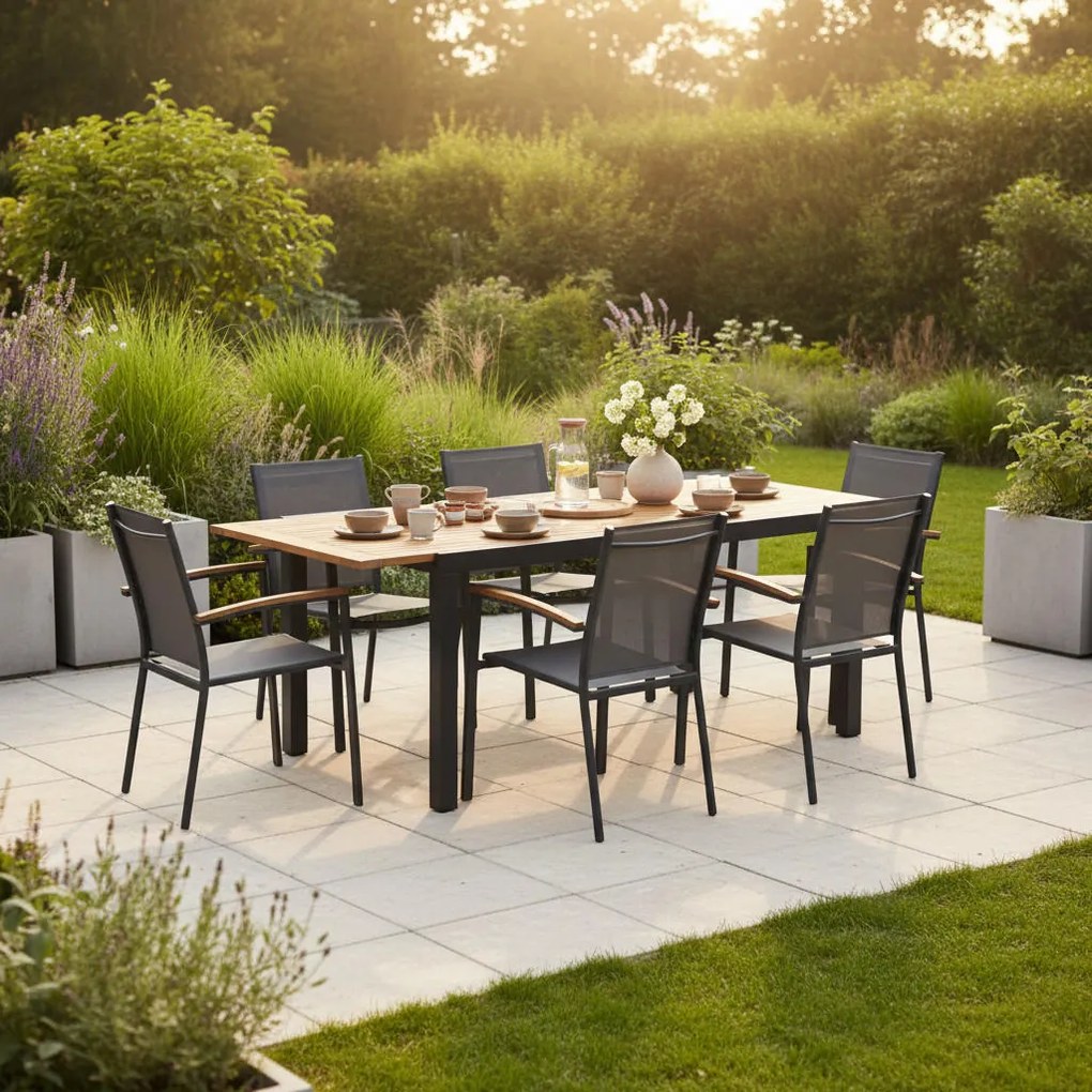 XXXLutz ZÁHRADNÝ STÔL, drevo, kov, 150-200/90	90/75 cm Gardenson - Online Only záhrada - 001442008002