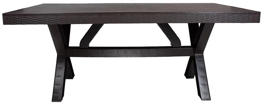 Stôl Rustic hnedý 90x180 cm