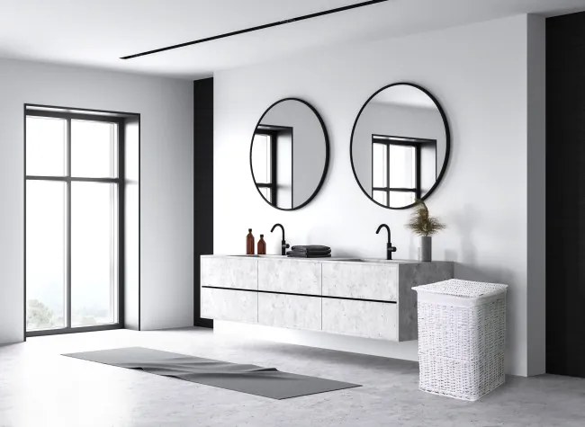 Kôš na bielizeň 72 l prútený biely