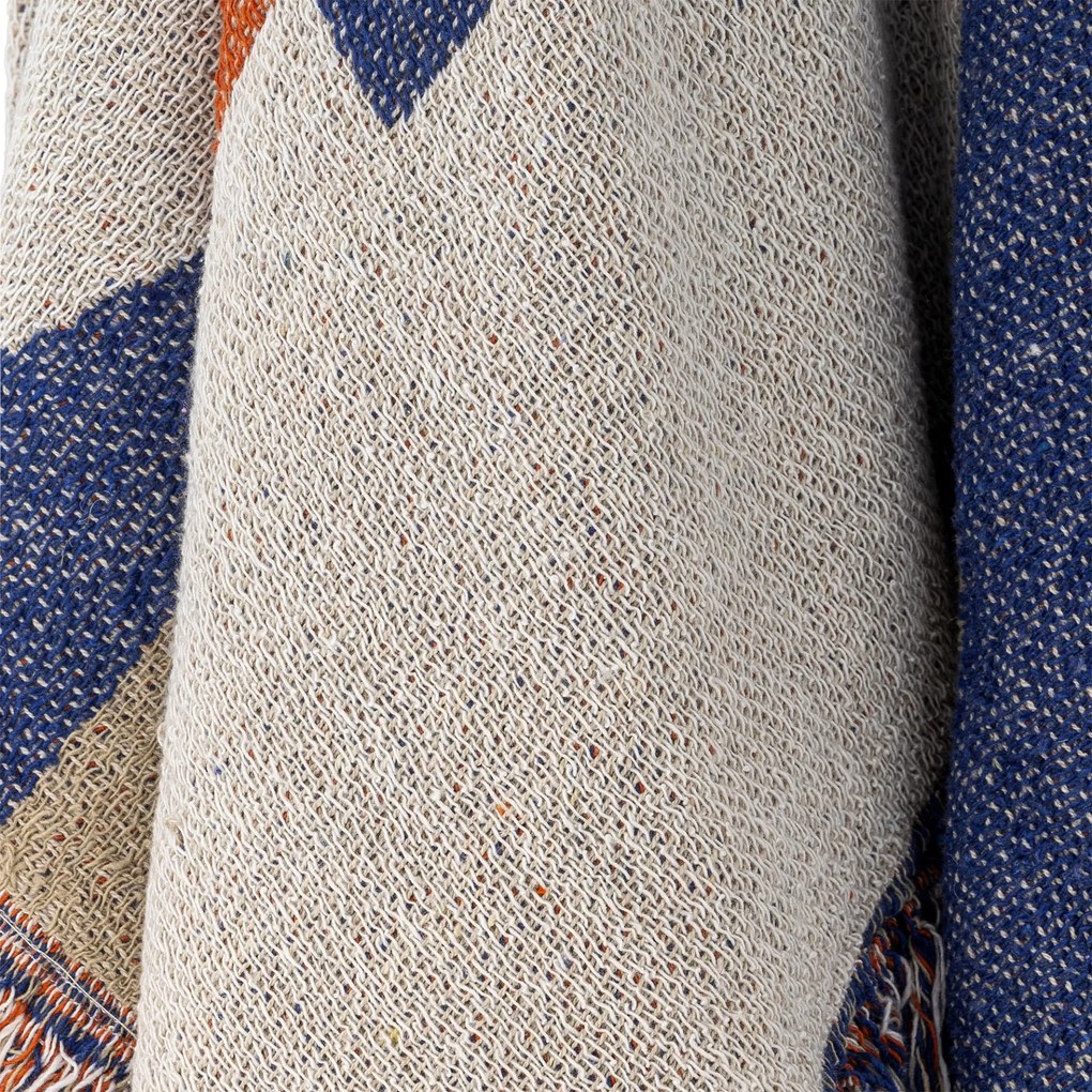 Bloomingville Prehoz z recyklovanej bavlny Clarita Orange 130 x 160 cm