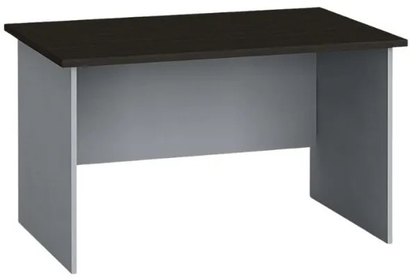 Kancelársky písací stôl PRIMO FLEXI, rovný 120x80 cm, sivá / wenge