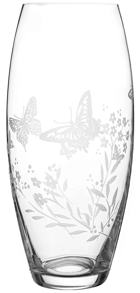 Diamante sklenená váza Butterfly Barrel 30 cm