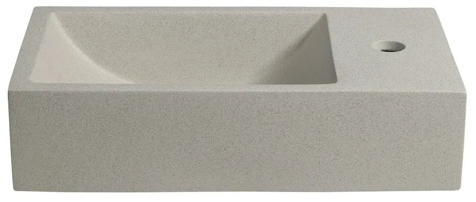 Svetlosivé betónové umývadlo 40x22 cm Crest – Sapho