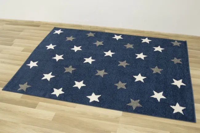 Detský koberec Emily Kids 5767A Hviezdy modrý