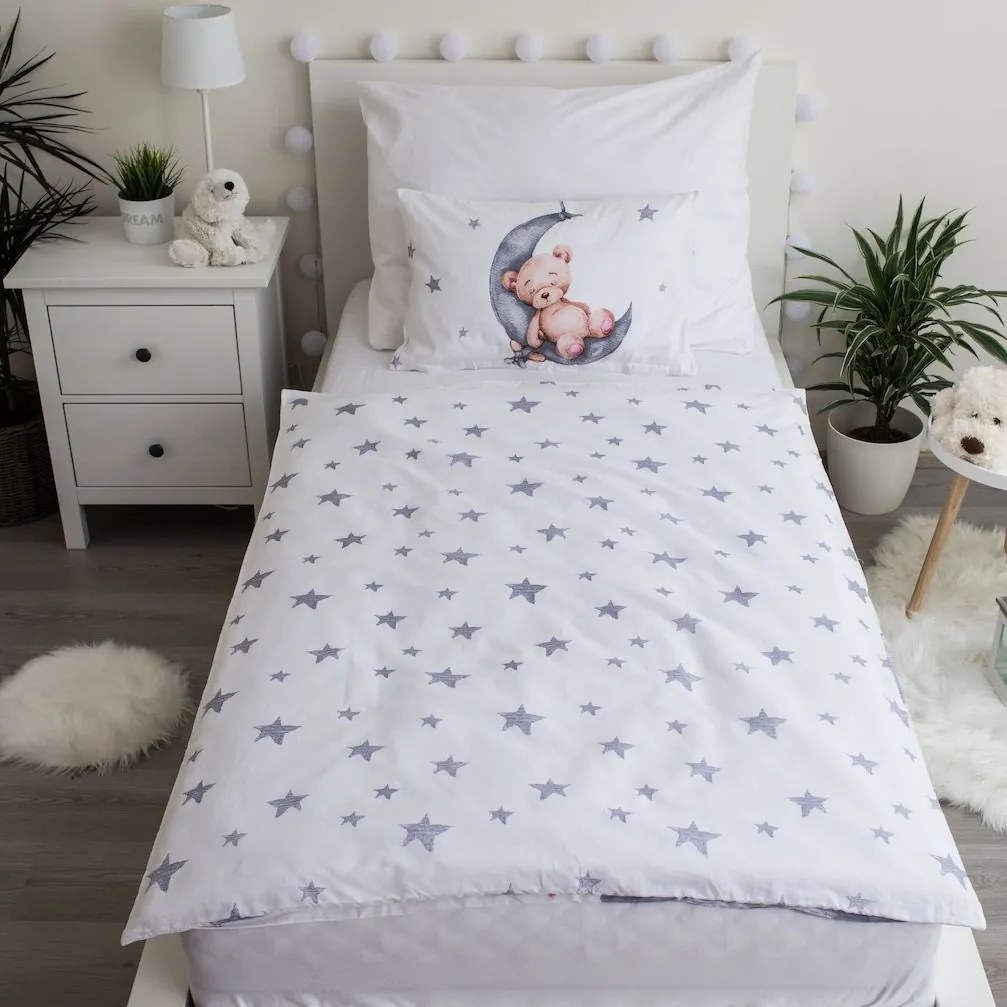 Jerry Fabrics Obliečky do postieľky 100x135 + 40x60 cm - Medvedík 02 baby