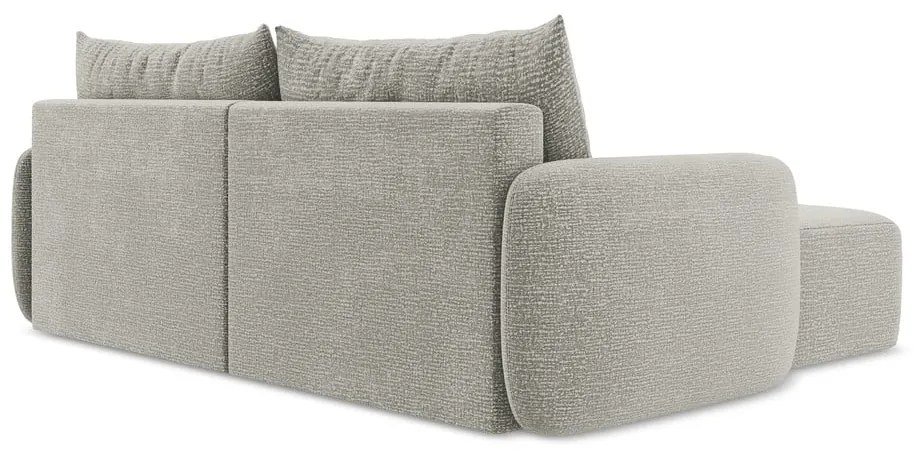 Svetlosivá rozkladacia/s úložným priestorom rohová pohovka (ľavý roh) Kalena – Makamii