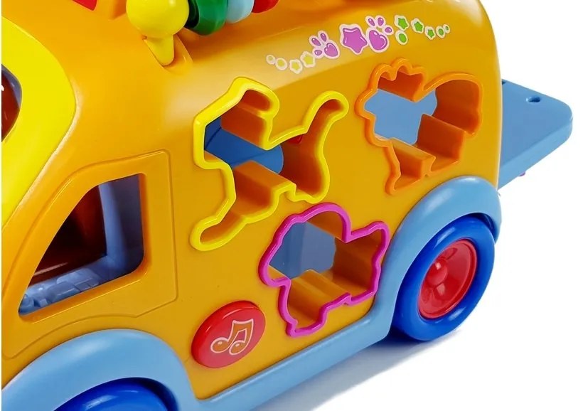 LEAN TOYS Autobus s vkladacími dielami s edukačným počítadlom