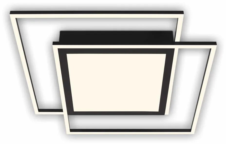 Brilo - LED stropné svietidlo 2xLED/16W/230V + LED/19W 51,5x51,5 cm čierna