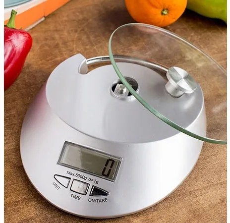 Verk 17026 Digitálna kuchynská váha 5 Kg strieborná