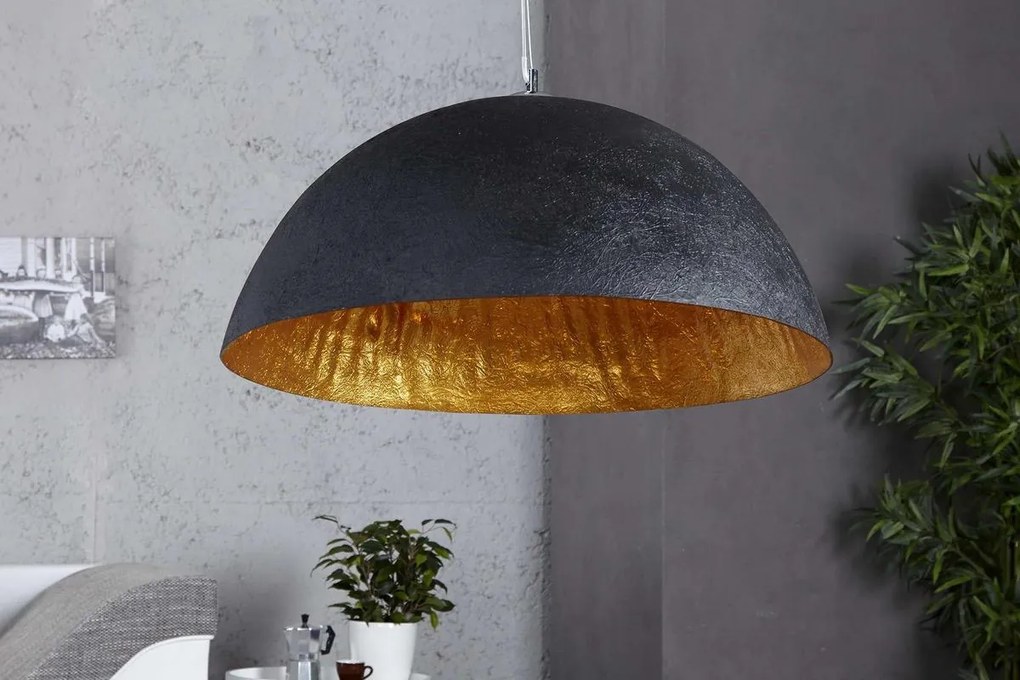 Lampa Glimer 50cm čierno-zlatá