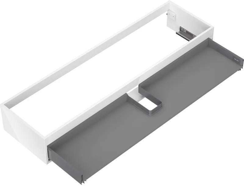 Mexen Box-A, závesná skrinka 160 cm, 1 zásuvka, biela lesklá, 91AX0-1600-235-1-00