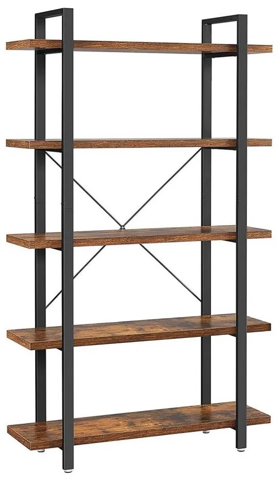 Knižnica NAVARO hnedá/čierna