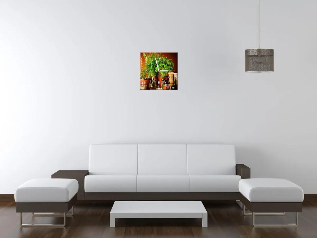 Gario Obraz s hodinami Zeleninové prísady Rozmery: 100 x 40 cm