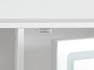 Toaletný stolík Vasagle Berny 90 cm so zrkadlom a LED osvetlením biely