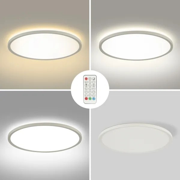 Brilagi - RGB LED stmievateľné svietidlo ULTRA SLIM LED/18W/230V pr. 30 cm biele + diaľkové ovládanie
