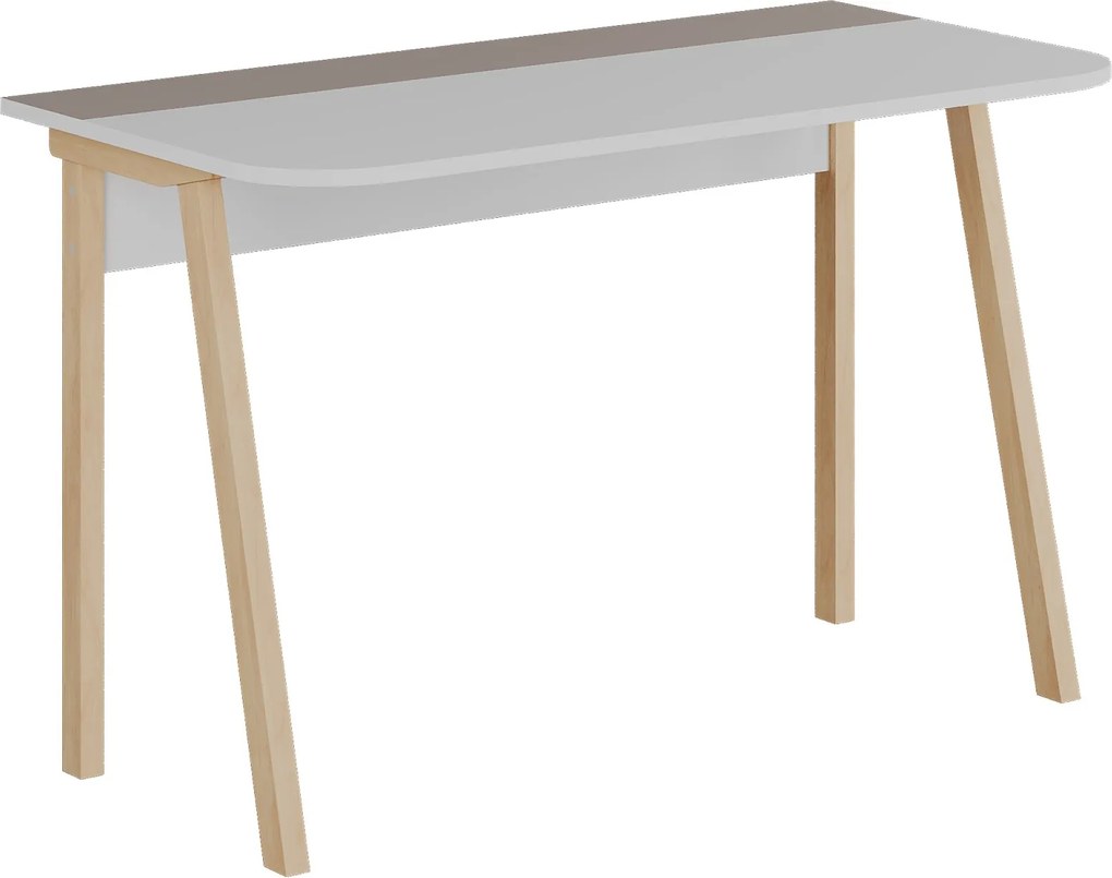 Písací stôl Houseland Luton biely/mocha