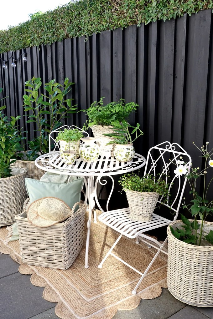 Chic Antique Prútený obal na kvetináč na kolieskach French L