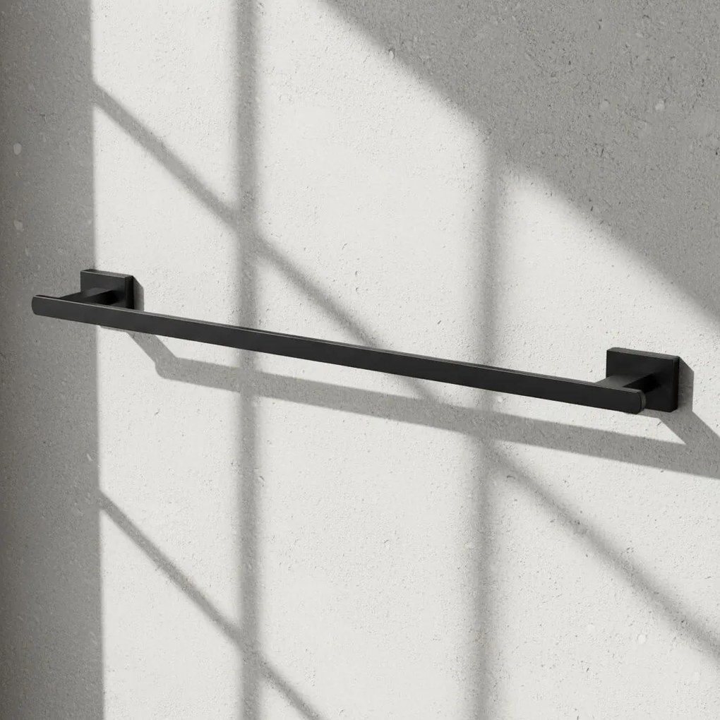 Rea Oste, kúpeľňový vešiak na uterák 56,5 cm, čierna matná, REA-88005