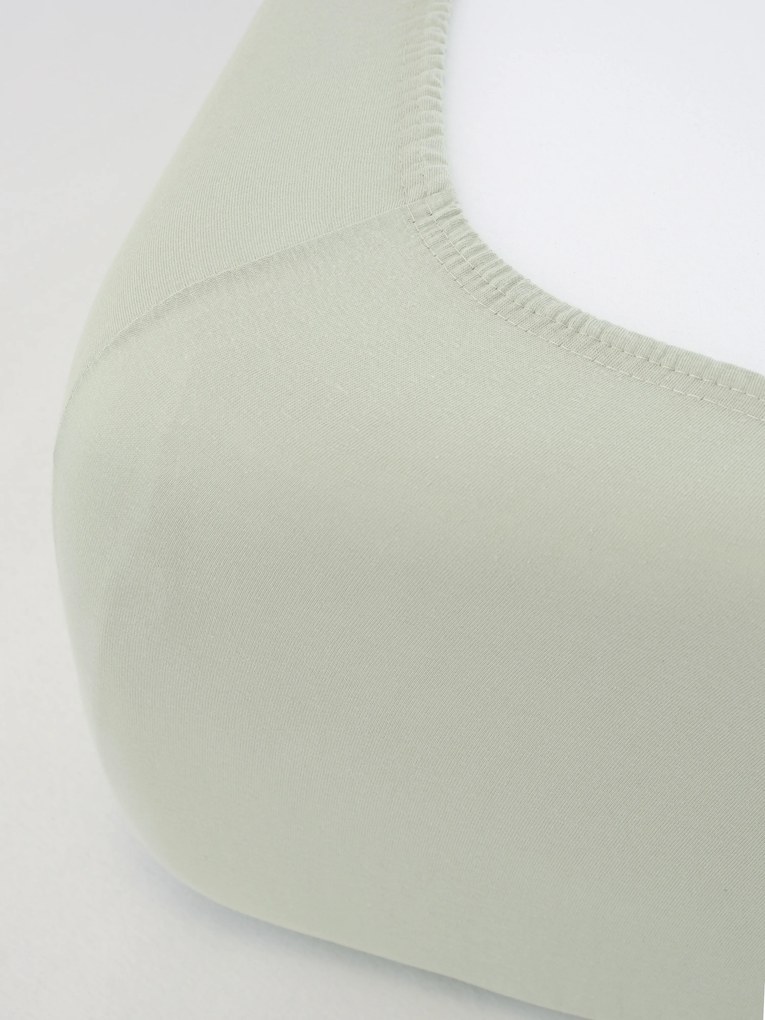 Jersey plachta do postieľky Classic 60 × 120 cm - sivozelená