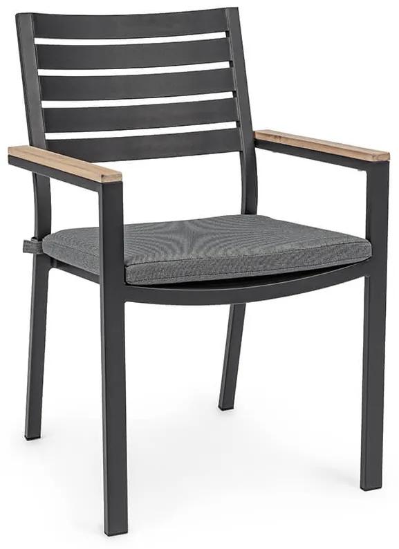 Záhradná stolička melmar čierno - hnedá MUZZA