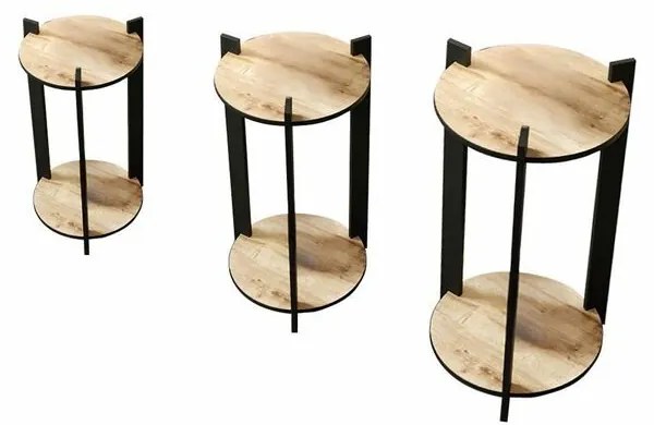 Stojan na kvety Flower Desk Round - Oak