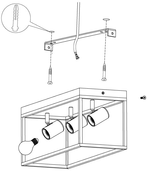 Eglo 98333 - Stropné svietidlo SILENTINA 3xE27/40W/230V