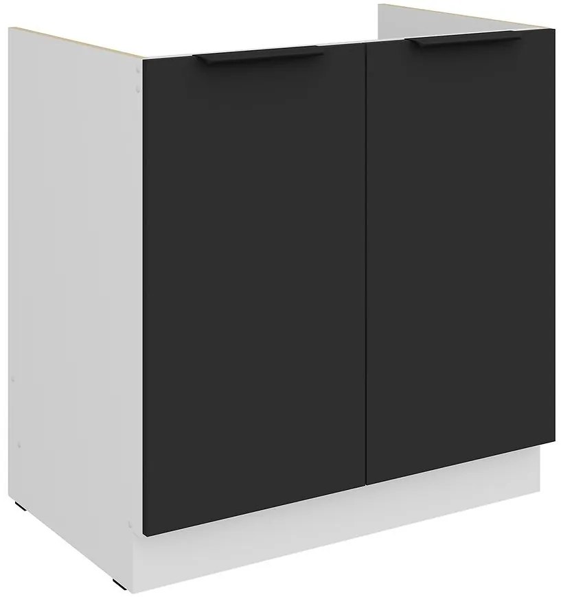 Kuchynská skrinka Aria-Bl/Wh Anti Fingerprint 80zl 2f Bb