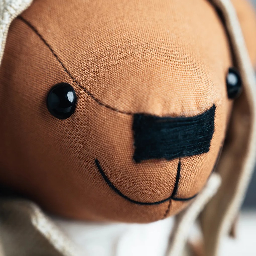 Detská stolná lampa Medveď hnedý vrátane LED - Charles