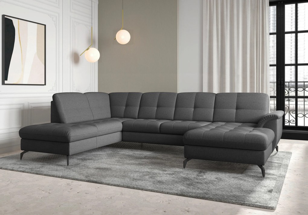 XXXLutz SEDACIA SÚPRAVA, textil, tmavosivá Sit & More - Sedačky - 00014401335D