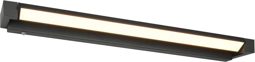 Matne čierne LED nástenné svietidlo Fabrizio – Trio