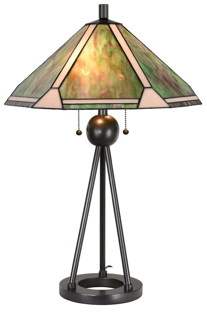 Tiffany lampa do pracovne GREEN Ø50*73