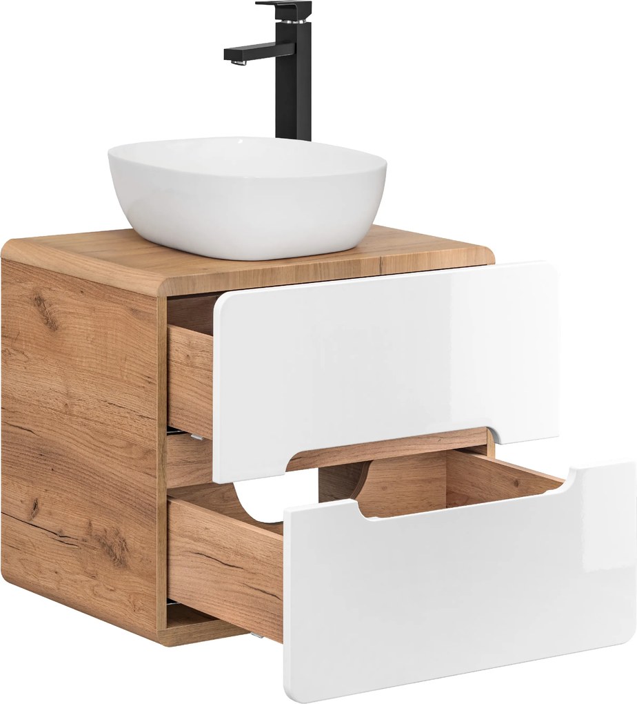 Comad Kúpeľňová skrinka pod umývadlo Aruba White 60 dub craft/biela