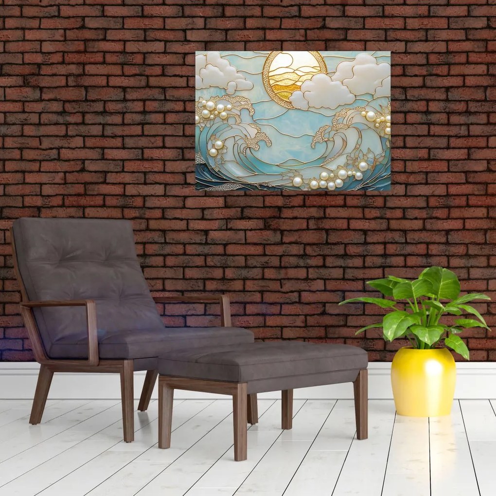 Obraz - 3D perly v oceáne (70x50 cm)